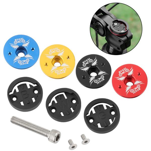 サイクルコンピューター用 ステムキャップマウント 3in1互換 ハンドル周りスッキリ ロードバイク MTBあなたの愛車を、より洗練されたルックスにしませんか？このサイクルコンピューターステムキャップマウントは、ステムの上部のデッドスペースを...