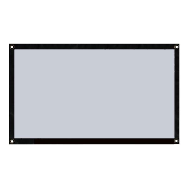 120インチ プロジェクタースクリーン グレー アンチライト ハトメ付き フック付属 布タイプ 16：9120インチ アンチライト プロジェクタースクリーン黒とグレーの折りたたみ式ソフトスクリーンハトメ付きで、フックが付属。壁に掛けて使用で...