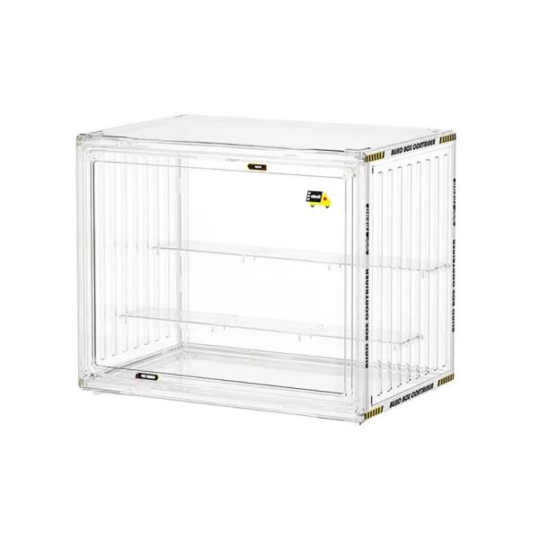 3段 クリアディスプレイケース フィギュア用 コレクション ボックス マグネットドア ショーケース 収納ケースディスプレイケース S幅27×奥行18×高さ22cm透明のアクリルプラスチック製。工具なしの簡単に組み立て。コレクションをしっかり...