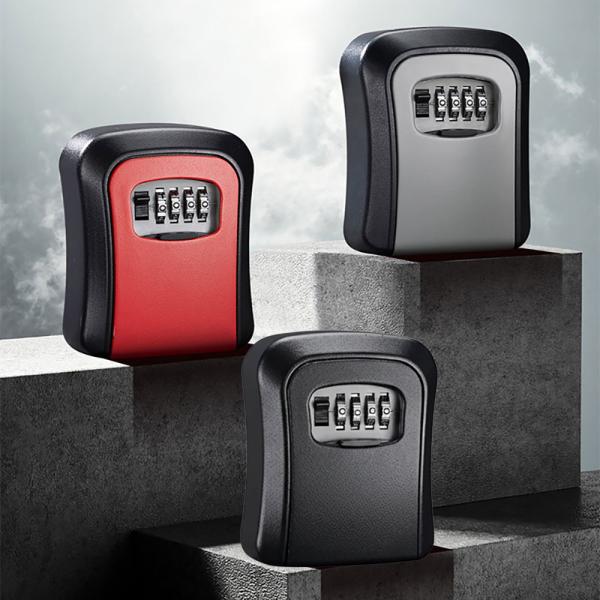 キーボックス ダイヤル式 セーフティボックス 暗証番号 4桁 収納 保管 カギ入れ 鍵入れ ダイヤル錠ダイヤルロック式キーボックス全3色 ブラック/グレー/レッド4桁ダイヤル錠で中身を守るキーボックス。合鍵を持たずに鍵の共有をしたいときに便...