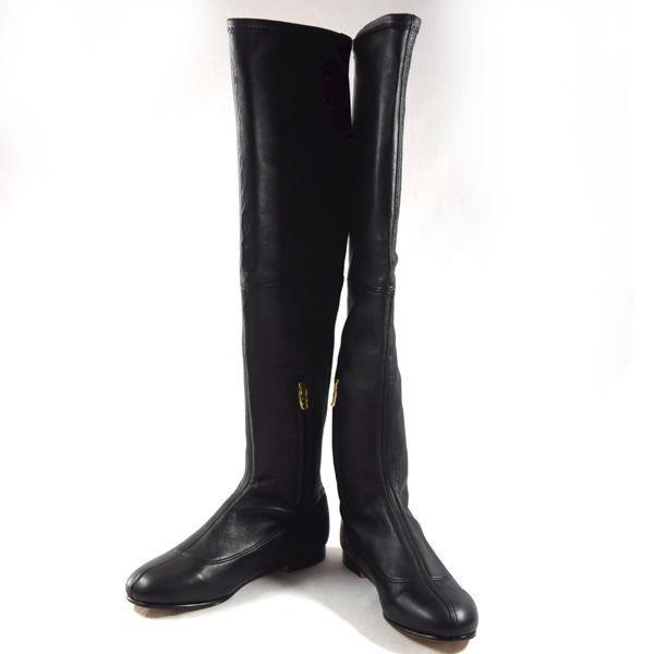 Pippichic ピッピシック レザーニーハイブーツ ロングブーツ ブラック サイズ36 5 レディースファッション 中古 Archery 通販 Yahoo ショッピング
