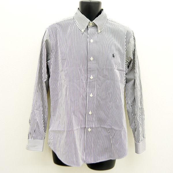 Polo Ralph Lauren ポロ ラルフローレン 長袖シャツ ストライプ ボタンダウン ブラック ホワイト サイズl メンズ 中古 Archery 通販 Yahoo ショッピング