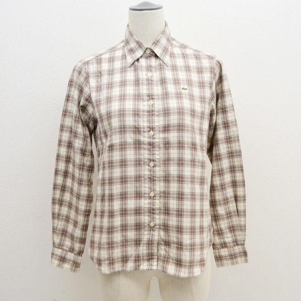 Lacoste ラコステ 長袖シャツ チェック ベージュ ブラウン サイズ38 Cf027s レディースファッション 中古 Archery 通販 Yahoo ショッピング