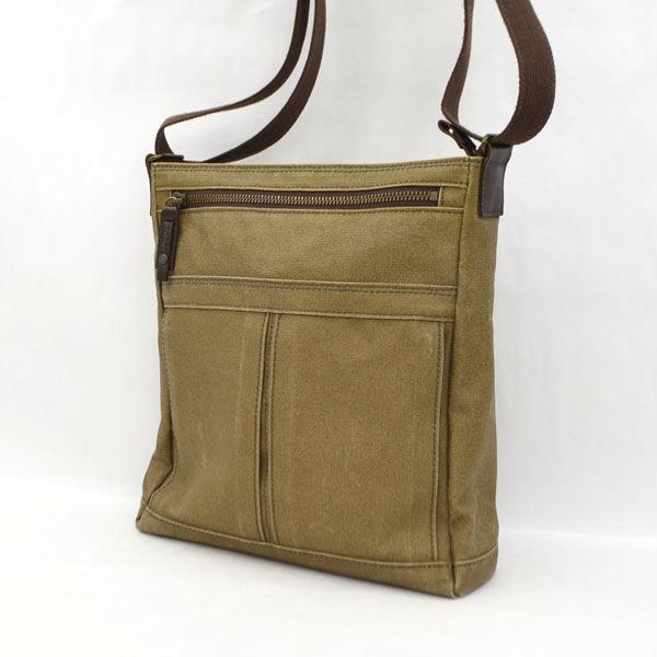 Takeo Kikuchi タケオキクチ ショルダーバッグ キャンバス レザー カーキ メンズファッション 中古 Archery 通販 Yahoo ショッピング