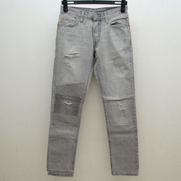 Levis リーバイス デニムパンツ ジーンズ ダメージ加工 リペア加工 ジップフライ グレー W26 0223 メンズ 中古 Archery 通販 Yahoo ショッピング