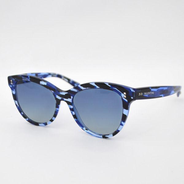 VALENTINO / バレンチノ ◆サングラス ブルー キャットアイ サイドロゴ VA4013 ブランド【サングラス/メガネ/眼鏡】 【中古】 VALENTINO / バレンチノ サングラス ブルー キャットアイ サイドロゴ