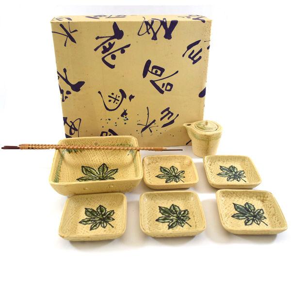 美濃焼 アイトー   和食器美濃焼/八手 新香揃(鉢・醤油・皿5) 474-650 ギフト 未使用
