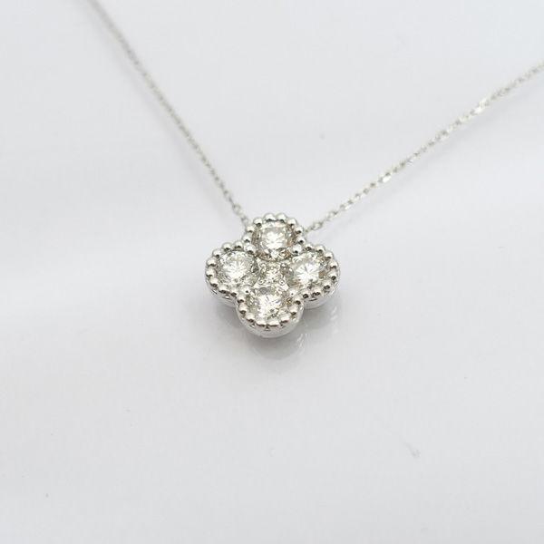 Pt850/Pt900 ダイヤモンド D0.50ct クローバーモチーフ ネックレス