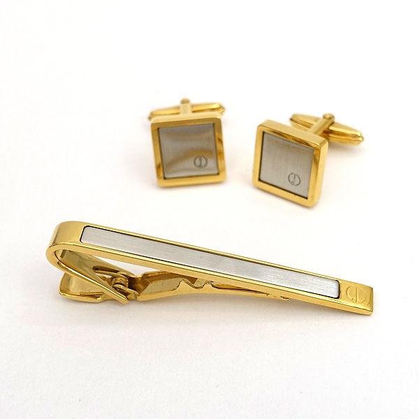 DUNHILL ダンヒル dロゴ タイピン カフスセット ゴールド×シルバー ブランド 中古 :0220445960:ARCHERY 通販 dunhill ダンヒル ネクタイピン カフス セット ゴールド シルバー