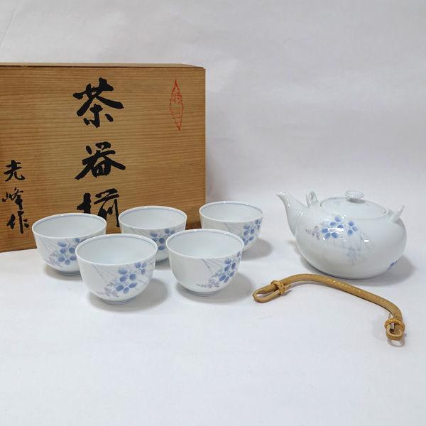 有田焼き　和食器セット 有田焼 光峰作 和食器有田焼/萩の花 茶器揃(急須・湯呑5) ギフト 未