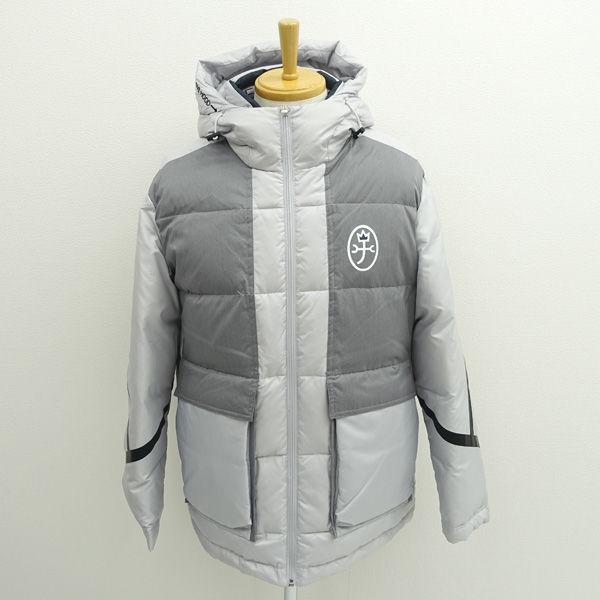 castelbajac / カステルバジャック ◆ダウンジャケット/フード/ホワイト×グレー/サイズ50（LL) 23710-120 メンズ【中古】 CASTELBAJAC（カステルバジャック） ダウンジャケット/フード/ホワイト