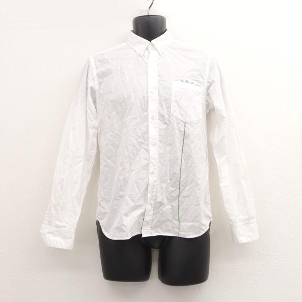 Fragment design　/　フラグメントデザイン ◆長袖シャツ/ GOOD ENOUGHフラワープリント/ホワイト/サイズS 143001  【古着】 fragment design（フラグメントデザイン） 長袖シャツ/ GOOD ENOUGH
