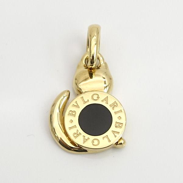 ブルガリ ペンダントトップ オニキス ブルガリブルガリ BB チャーム K18WG