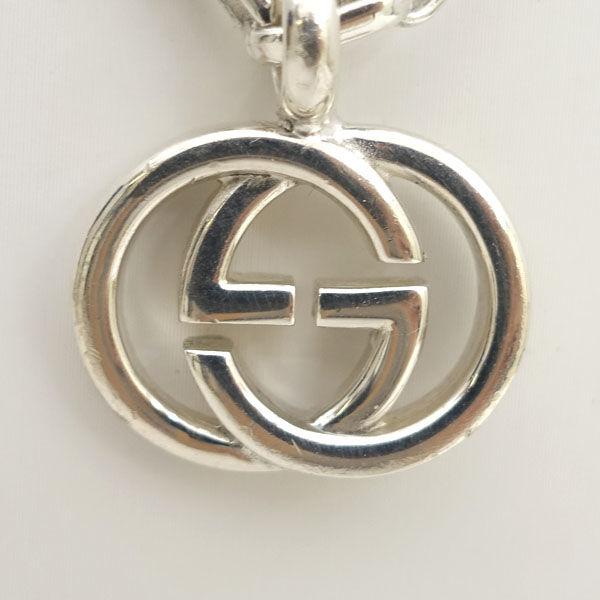 美品　gucci インターロッキングg  ダブル　ネックレス　シルバー　925 GUCCI / グッチ インターロッキングG ダブルG ネックレス SILVER