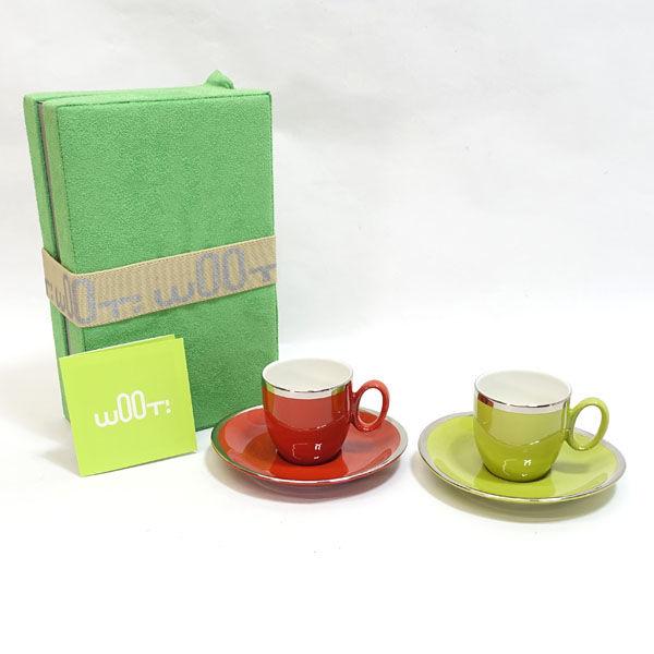 WOOT 洋食器ウート/プラチナムジュエル デミタスペアカップ&ソーサー