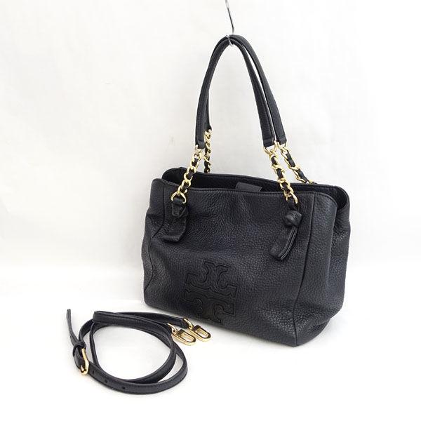 TORY BURCH / トリーバーチ 2WAY チェーンショルダー レザー ブラック  