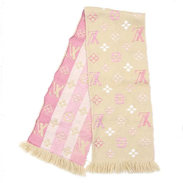 LOUIS VUITTON / ルイヴィトン ◆エシャルプ ロゴマニア マフラー ベージュ ピンク モノグラム M70648 【レディース/ガールズ/LADY/女性/婦人】 ブランド【中古】 [0220501104] LOUIS VUITTON（ルイ・ヴィトン） エシャルプ ロゴマニア マフラー