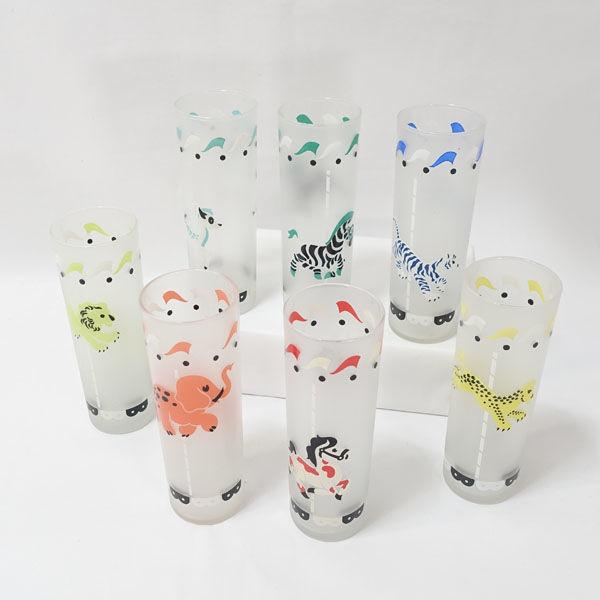 リビーグラス社製(Libbey Glass) ◆【グラス】リビーグラス/アニマル メリーゴーランド タンブラー (7個組) 雑貨 インテリア アンティーク ギフト【中古】 [0220502082] リビーグラス社製(Libbey Glass) グラスリビーグラス/アニマル