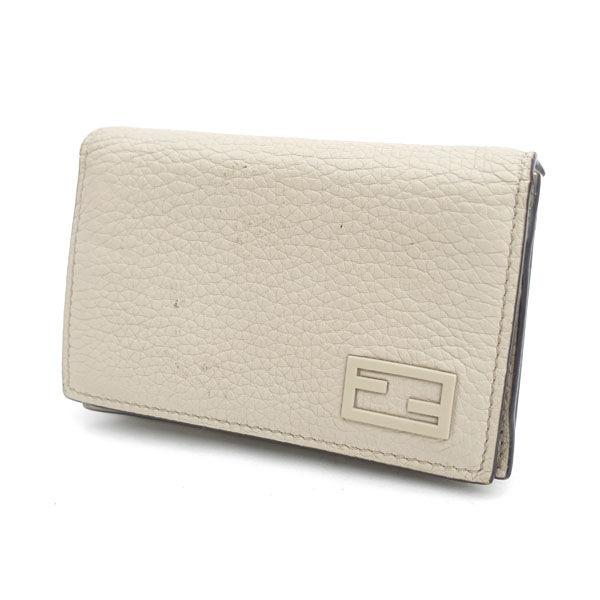 FENDI（フェンディ） カードケース 名刺入れ ロゴ レザー コンパクト