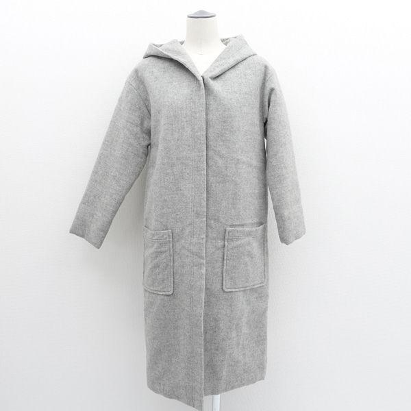 新品　SHIPS　グレー ロングコート ONE SIZE SHIPS（シップス） ロングコート/中綿/フード付き/グレー/フリーサイズ