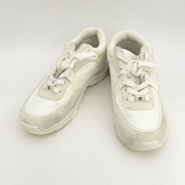 CHANEL（シャネル） スニーカー ホワイト CCココマーク ファブリック