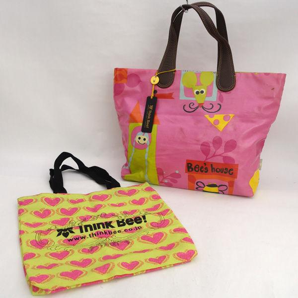 ThinkBee! / シンクビー  トートバッグ/PVC/総柄/ピンク/タグ付き 7462-01 レディースファッション 中古