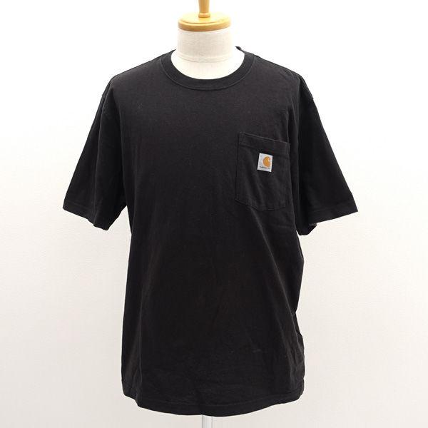 Carhartt / カーハート  Tシャツ/胸ポケット/ブラック/サイズL K84 メンズファッション 中古