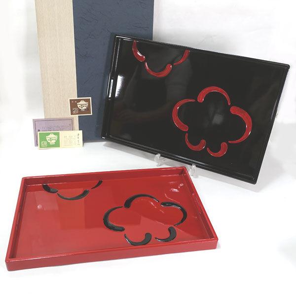 京漆器 漆器のアソベ 漆器アソベ/京漆器 長手盆(大小2個組) ギフト 未