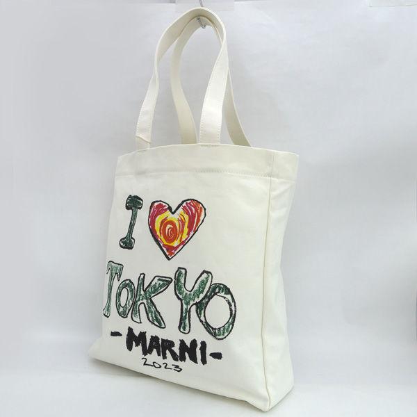 MARNI（マルニ） トートバッグ/2023年東京限定/キャンバス/ホワイト