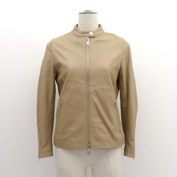 ベージュ レザー ライダースジャケット ◇FM SHEEPレザー ライダースジャケット （レザーブルゾン・ジャケット