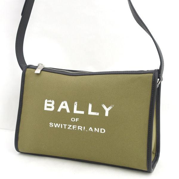 BALLY / バリー ◆ショルダーバッグ/ARKLE/アークル/キャンバス×レザー/カーキ MAC02J CO281 【バッグ/バック/BAG/鞄/カバン】 メンズファッション【中古】 [0220522041] Bally（バリー） ショルダーバッグ/ARKLE/アークル/キャンバス×レザー