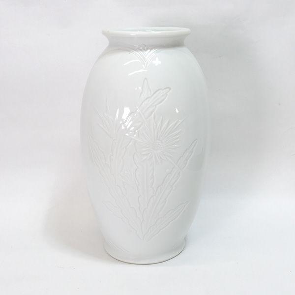 出石焼 盈進舎 花器出石焼/盈進舎 白磁花瓶 ギフト 中古 : ARCHERY