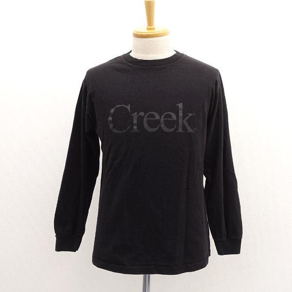 24時間以内発送 新品未開封品 Creek ロゴTシャツ L ブラック×ブラック Creek / クリーク 長袖Tシャツ/ロンT/ロゴ/ブラック/サイズM メンズ