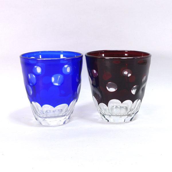 上海ガラス グラス上海ガラス/ペア切子タンブラー(2P) ギフト 中古