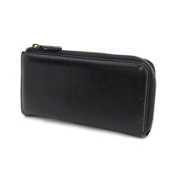 LETDREAM  L字ファスナー長財布/レザー/ブラック メンズファッション 中古