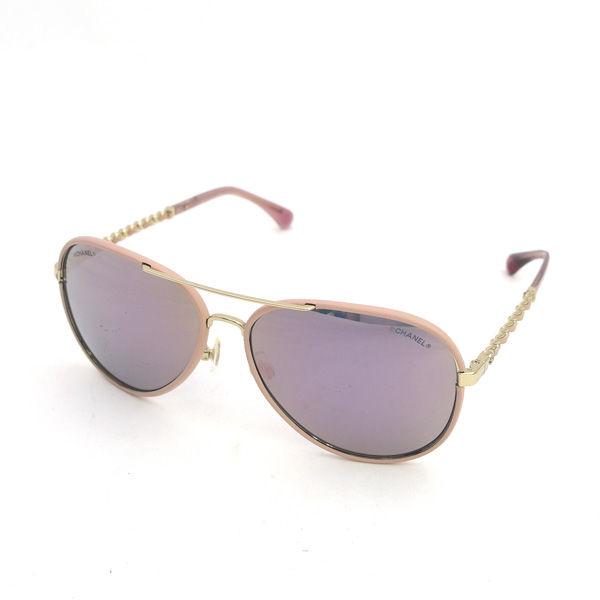CHANEL / シャネル ◆ココマーク サングラス チェーン ピンク ミラーレンズ 4219-Q ブランド【サングラス/メガネ/眼鏡】【中古】 CHANEL（シャネル） ココマーク サングラス チェーン ピンク ミラー