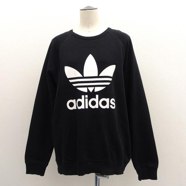 adidas（アディダス） スウェット/トレーナー/ロゴ/ブラック/サイズXO