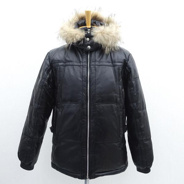 MALE＆Co. / メイル アンド コー ◆ラムレザージャケット/ダウンジャケット/ラクーンファー/L 6571-1404 メンズ 【中古】 MALE&Co. / メイル アンド コー ラムレザージャケット/ダウン