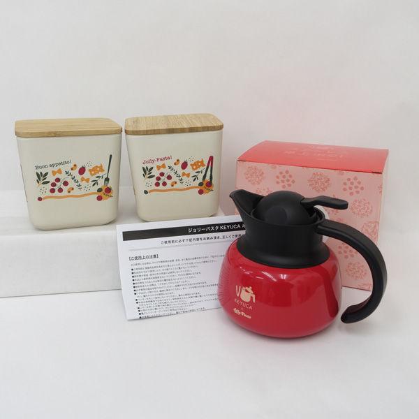 ジョリーパスタ キッチンKEYUCA レッド 丸型魔法瓶ポット BRUNO コラボ