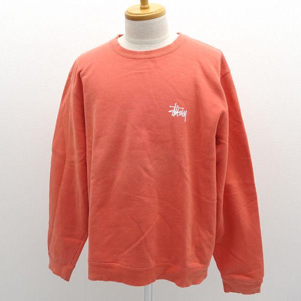 STUSSY（ステューシー） スウェットシャツ/バックロゴ/オレンジ/サイズ