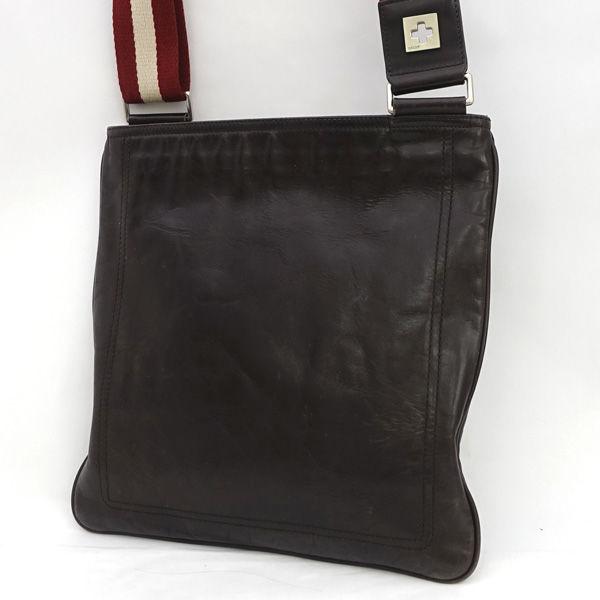BALLY / バリー ◆ショルダーバッグ/斜めがけ/レザー/ダークブラウン 【バッグ/バック/BAG/鞄/カバン】 メンズファッション【中古】 [0220548394] Bally（バリー） ショルダーバッグ/斜めがけ/レザー/ダークブラウン