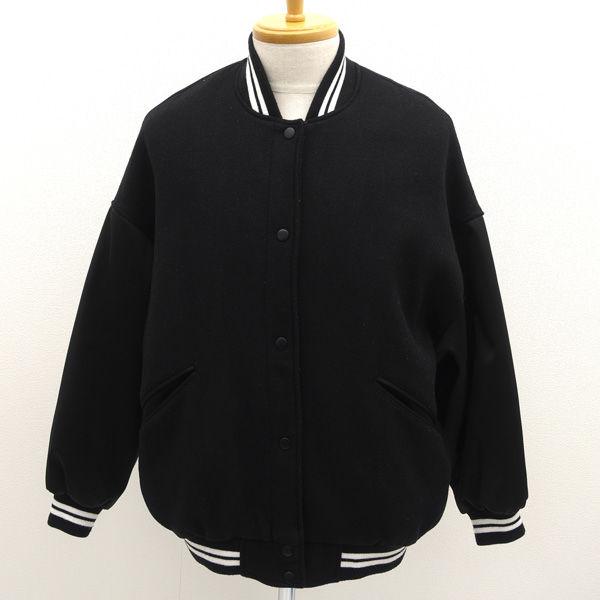 ZARA（ザラ） スタジャン/袖切替/ブラック/サイズUSA：S 3427/763/800