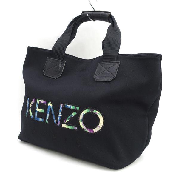 KENZO（ケンゾー） トートバッグ/ロゴ/ナイロン×レザー/ブラック 