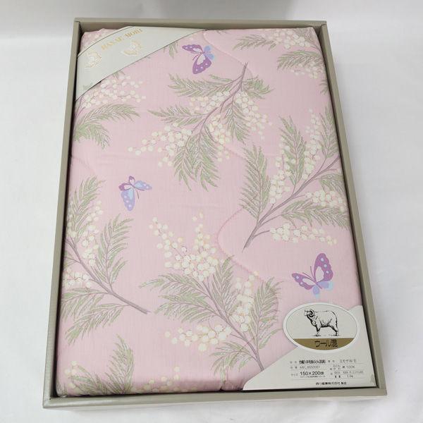 HANAE MORI / ハナエモリ   寝具森英恵/ミモザ 合繊入羊毛肌布団（150ｘ200ｃｍ） AWL8550081  代引不可 同梱不可