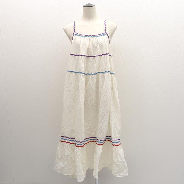 BEAMS BOY × Trepied  キャミワンピース/ホワイト/フリーサイズ レディースファッション 中古