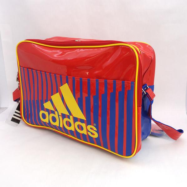 adidas / アディダス  ショルダーバッグ/エナメル/レッド×ブルー/タグ付き Z03781 メンズファッション 中古