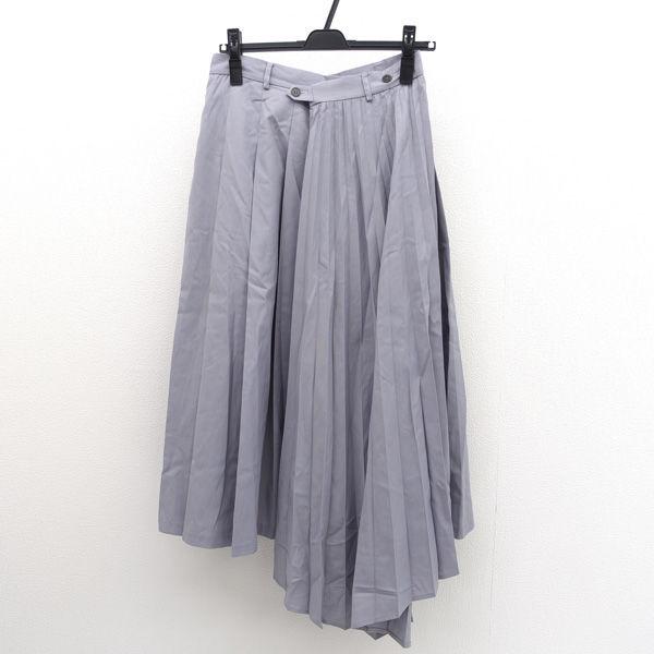 LE CIEL BLEU / ルシェルブルー  アシンメトリープリーツスカート/グレー/サイズ38 23A67417 レディースファッション 中古