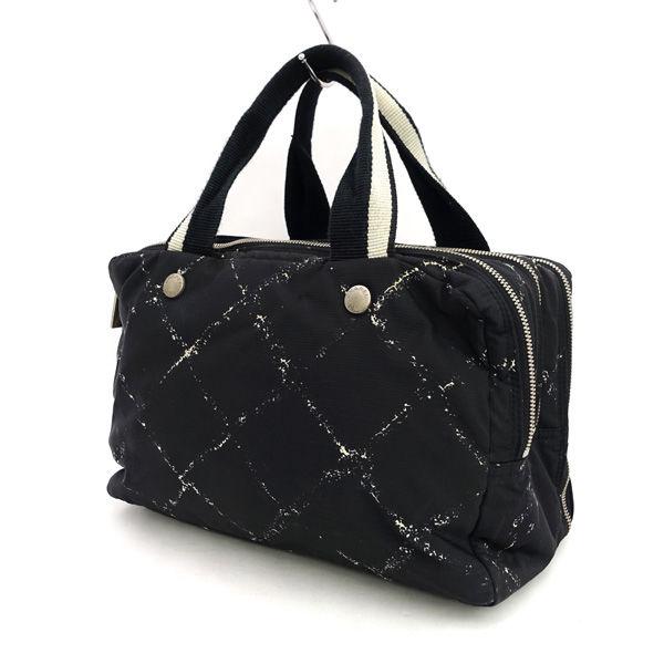 CHANEL シャネル 旧トラベルライン ボストンバッグ ハンドバッグ ブラック CHANEL（シャネル） 旧トラベルライン ミニボストン ハンドバッグ