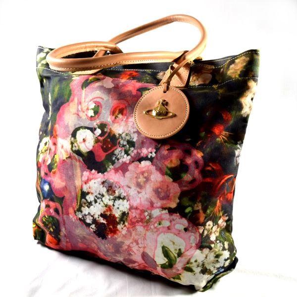 非常に高い品質 ヴィヴィアンウエストウッド Westwood レディースファッション Vivienne トートバッグ Vivienne 中古 レザーキャンバス レザーキャンバス ブランド Archery フラワーベアー