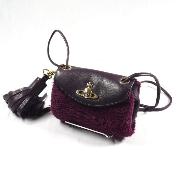Vivienne Westwood / ヴィヴィアンウエストウッド オーブ ショルダーバッグ レザー ファー 紫 ブランド 中古 Vivienne Westwood / ヴィヴィアンウエストウッド オーブ ショルダーバッグ レザー ファー 紫 ブランド 中古